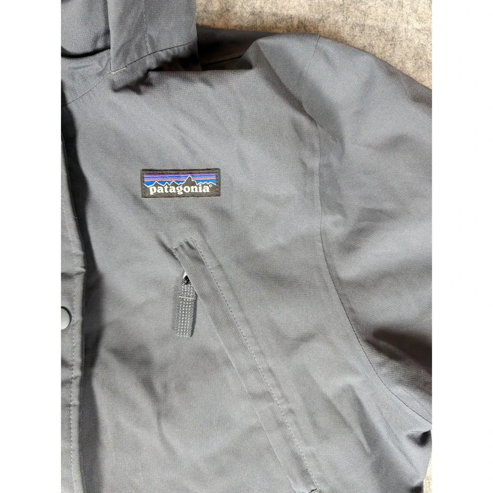 Patagonia Kids Insulated Waterproof Parka Jacket Gray Hooded Winter Warm‎